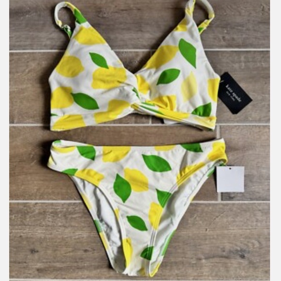 Kate Spade Yellow and Green Lemon Bikini - Picture 1 of 3